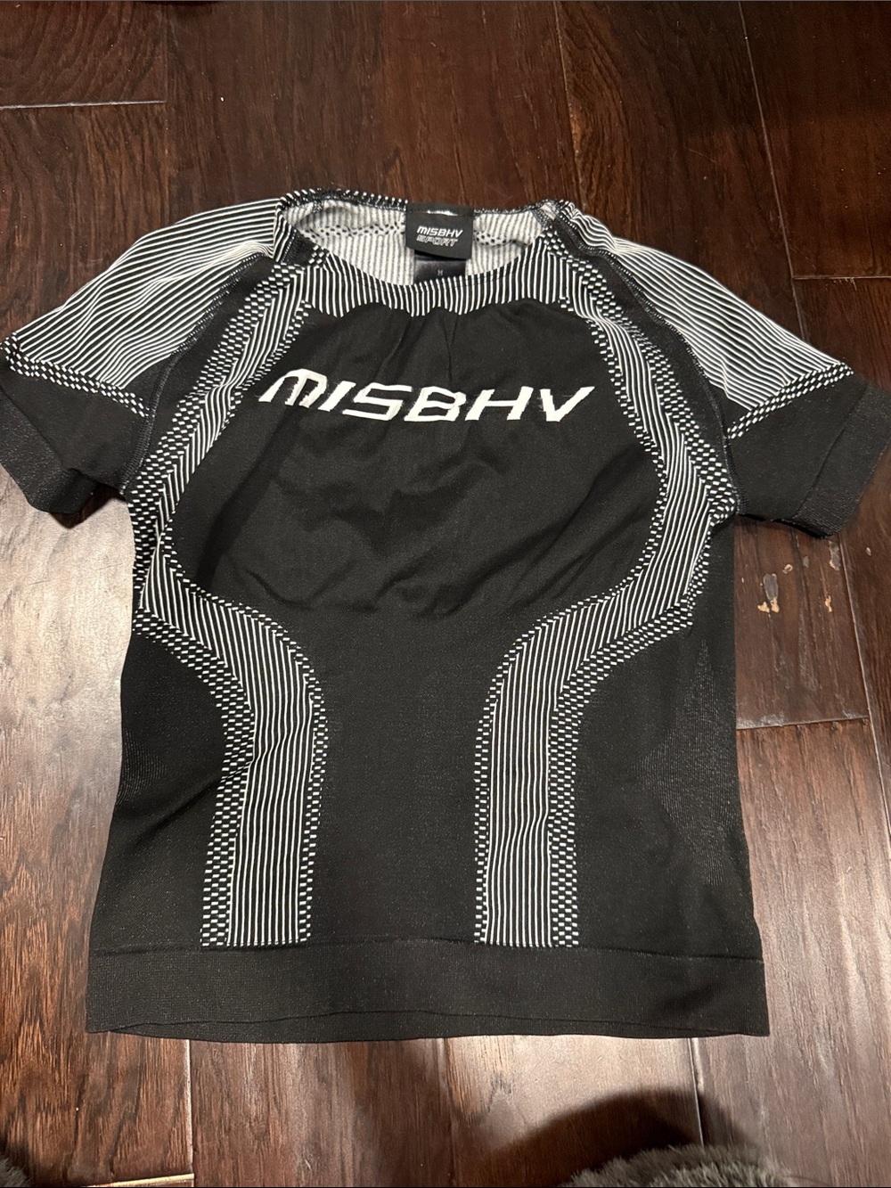 MISBHV Black & White Short Sleeve Performance Top